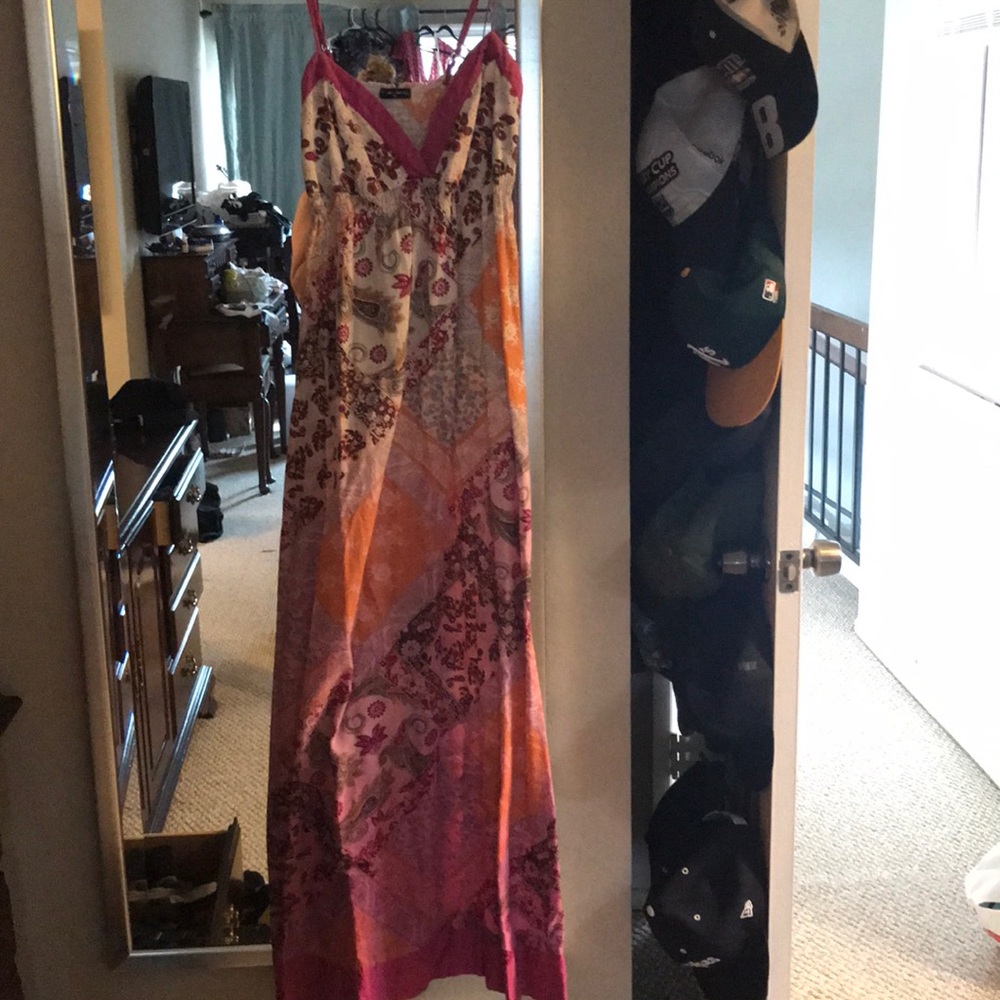 Multicolor dress pinks and orange